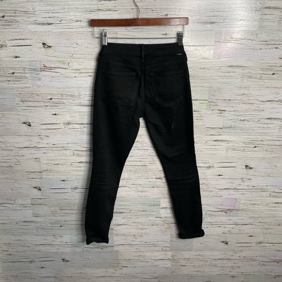 MOTHER The Looker Skinny Denim Jeans A Model Spy Black size 25 - Picture 8 of 9